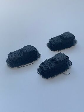 Black Miniature Armored Vehicle Set - 3pcs